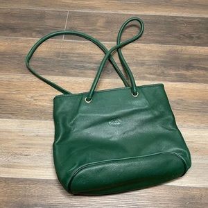 Green Longchamp shoulder strap handbag